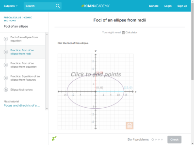 Thumbnail for Foci of an ellipse from radii resource