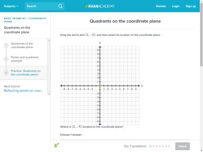 Thumbnail for Graphing points & naming quadrants resource