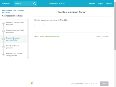 Thumbnail for Greatest common factor resource