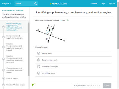 Thumbnail for Identifying supplementary, complementary, and vertical angles resource