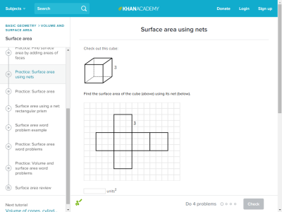Thumbnail for Surface area using nets resource