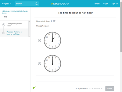 Thumbnail for Tell time to hour or half hour resource