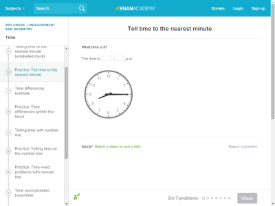 Thumbnail for Tell time to the nearest minute resource