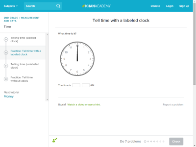 Thumbnail for Tell time with a labeled clock resource