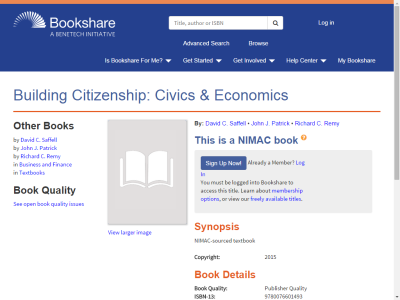 Thumbnail for Building Citizenship: Civics & Economics resource