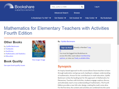 Thumbnail for Mathematics for Elementary Teachers with Activities Fourth Edition resource