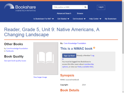 Thumbnail for Reader, Grade 5, Unit 9: Native Americans, A Changing Landscape resource