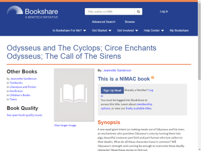 Thumbnail for Odysseus and The Cyclops; Circe Enchants Odysseus; The Call of The Sirens resource