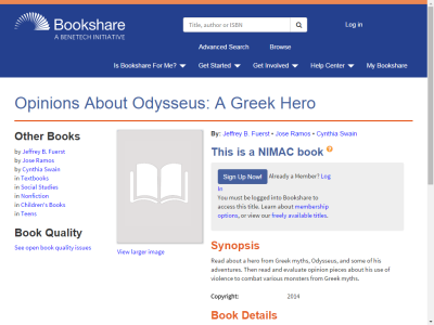 Thumbnail for Opinions About Odysseus: A Greek Hero resource
