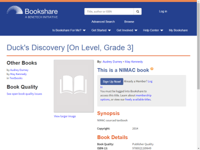 Thumbnail for Duck's Discovery [On Level, Grade 3] resource