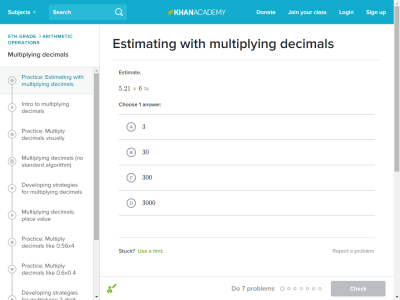 Thumbnail for Estimating with multiplying decimals resource