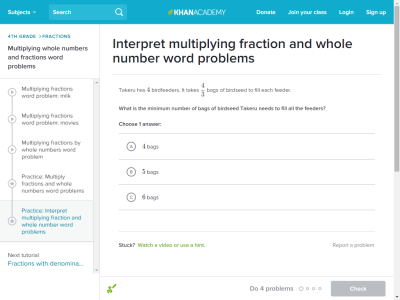 Thumbnail for Interpret multiplying fraction and whole number word problems resource