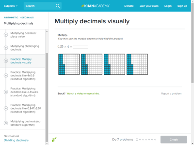 Thumbnail for Multiply decimals visually resource