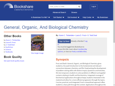 Thumbnail for General, Organic, And Biological Chemistry resource
