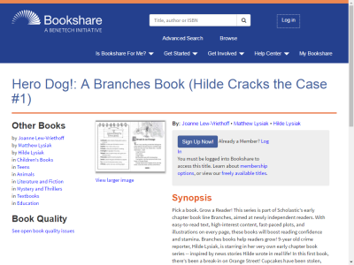 Thumbnail for Hero Dog!: A Branches Book (Hilde Cracks the Case #1) resource