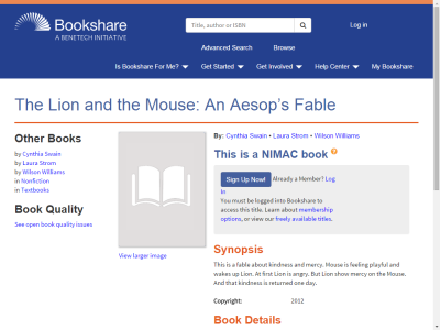 Thumbnail for The Lion and the Mouse: An Aesop’s Fable resource