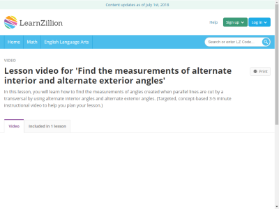 Find the measurements of alternate interior and alternate exterior