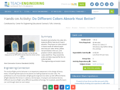 Thumbnail for Do Different Colors Absorb Heat Better? resource
