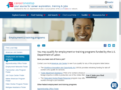 Thumbnail for Employment & training programs resource