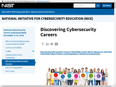 Thumbnail for Web Resource: www.nist.gov/itl/applied-cybersecurity/nice/events/national-cybersecurity-career-awareness-week/discovering resource