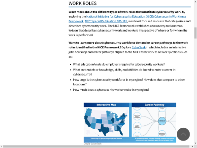 Thumbnail for Web Resource: www.nist.gov/itl/applied-cybersecurity/nice/events/national-cybersecurity-career-awareness-week/discovering#Work%20Roles resource