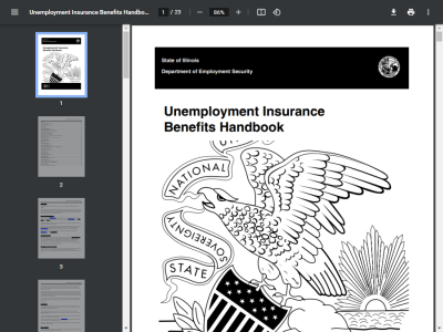 Thumbnail for State of Illinois: Unemployment Insurance Benefits Handbook resource