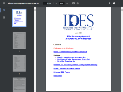Thumbnail for Illinois Unemployment Insurance Law Handbook resource
