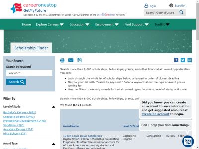 Thumbnail for Scholarship Finder resource