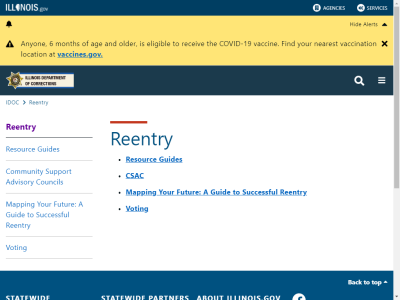 Thumbnail for Illinois Department of Corrections - Reentry resource