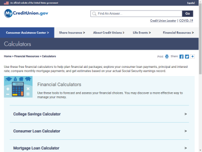 Thumbnail for Financial Calculators resource