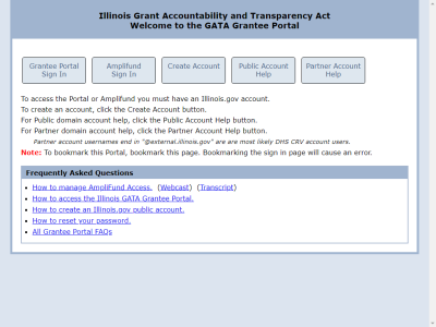 Thumbnail for Illinois Grant Accountability & Transparency Act: Grantee Portal resource