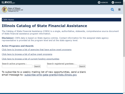 Thumbnail for Illinois Catalog of State Financial Assistance resource