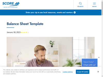 Thumbnail for Business Balance Sheet Template resource