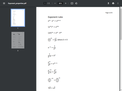 Thumbnail for Exponent Rules resource