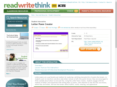 Thumbnail for Letter Poem Creator resource
