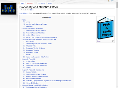 Thumbnail for Probability and Statistics EBook resource