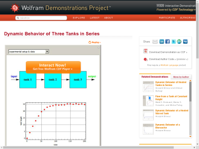 Thumbnail for Dynamic Behavior of Three Tanks in Series resource