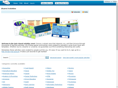 Thumbnail for Quia!  Spanish Activities resource