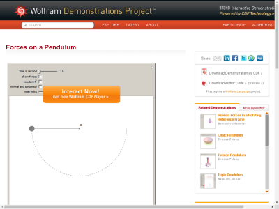Thumbnail for Forces on a Pendulum resource