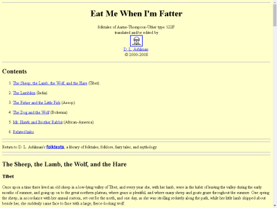 Thumbnail for Eat Me When I'm Fatter resource