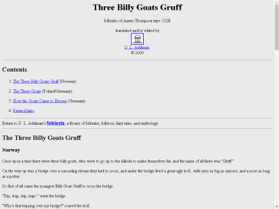 Thumbnail for Three Billy Goats Gruff resource