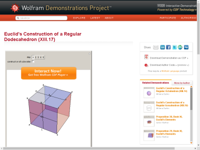 Thumbnail for Euclid's Construction of a Regular Dodecahedron (XIII.17) resource