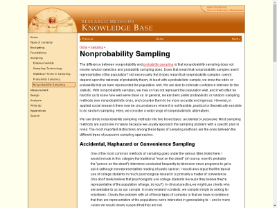 Thumbnail for Nonprobability Sampling resource