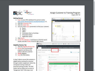 Thumbnail for Assigning a Customer to a EPIC Training Program with a CBO resource